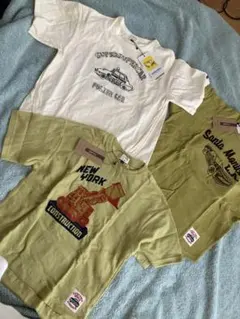 新品F.O.KIDS Tシャツ3枚組警察車建設車スポーツカーワッフル140cm