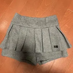 MENOT ダークグレー プリーツスカート ベルト付き