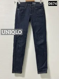 ブ*ズ様 0674 UNIQLO ウルトラストレッチジーンズ ネイビー