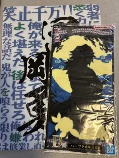 鬼滅の刃　一番くじ　冨岡義勇　ハーフタオル　クリアファイル　セット