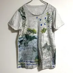 グラニフ 総柄プリント 半袖Tシャツ