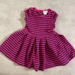 ラルフローレン　ガール　ボーダーフレアワンピース