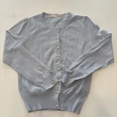 LAISSE PASSE ライトブルー半袖ニットとカーディガンセット