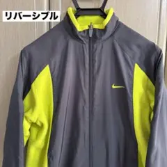 NIKE リバーシブルフリースジャケット Mサイズ/刺繍/ダブルジップ/ゴルフ