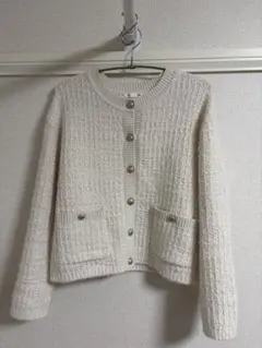 GU ニットカーディガン白