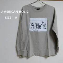 14)【AMERICAN HOLIC】ディズニー ミッキーマウス プリントロンT