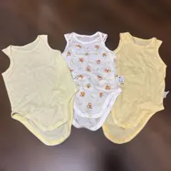 ユニクロ ベビー肌着 サイズ80 ３枚セット イエロー