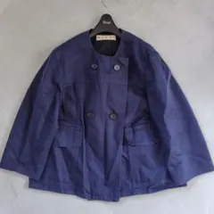現行　2XL　マルニ　ノーカラージャケット　ダブル　大きいサイズ 　イタリア製
