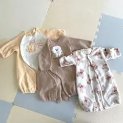 象デザインロンパース 60-70cm 2点セット