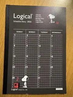 ナカバヤシ ノートダイアリー2026年 月間A5 ピーナッツ1 スヌーピ