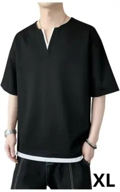 Tシャツ 夏服 メンズ 半袖tシャツ メンズ カジュアルVネックビッグt