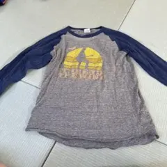 斉藤和義　七分袖Tシャツ Sサイズ グレー/ネイビーラグランのサムネイル