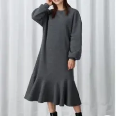 新品未使用　fifth 裏起毛ソフトスウェットマーメイドワンピース グレー