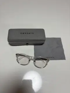 OWNDAYS AIR グレーオーバルメガネ 専用ケース付き - メルカリ