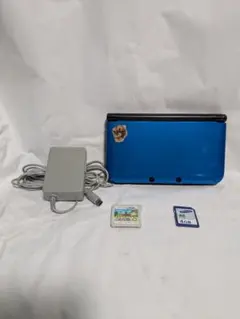 Nintendo 3DS LL 本体 青色 + ゲームソフト　中古品　動作確認済