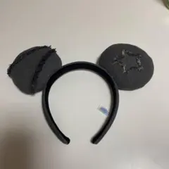 ミッキーダメージデニム風カチューシャ