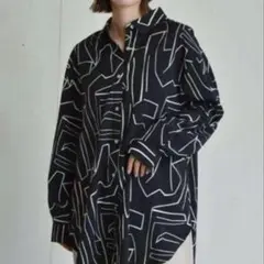 RETRO GIRL 総柄シャツ カジュアル 柄シャツ フリーサイズ 長袖