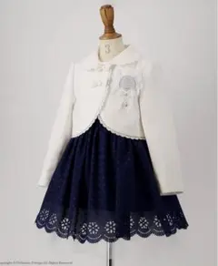キャサリンコテージ　♡ フォーマルドレス ホワイト ネイビー