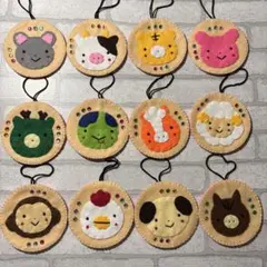 お正月 十二支 干支 フェルトリース ハンドメイド - メルカリ