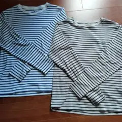 mont-bell ストライプ長袖カットソー 150 2枚組