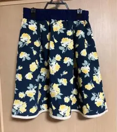 MAJESTIC LEGON スカート　フリーサイズ　春　夏　ネイビー　花柄