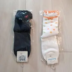 【新品】【Familia】キッズ靴下2足セット ネイビー・ホワイト