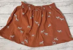 H&M オレンジ シマウマ柄スカート 98/104