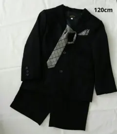 フォーマル★スーツ★120㎝★4点セット★ネイビー/ストライプ★男の子★入園入学