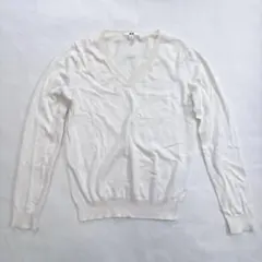 UNIQLO　ユニクロ　コットンカシミヤVネックセーター（長袖）　Mサイズ　白
