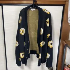 美品♪ゆるダボ ヴィンテージ　Patina 花柄ニットカーディガン L