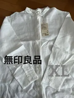 【新品•未使用】無印良品　細番手ラミー　ブラウス　XLリネン　白