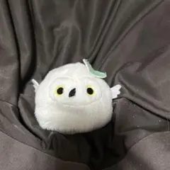 とりだんご　　しまふくろう　ぬいぐるみ グレー