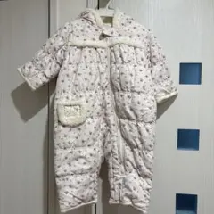 クーラクール　ジャンプスーツ　フリース付き 花柄 ピンク