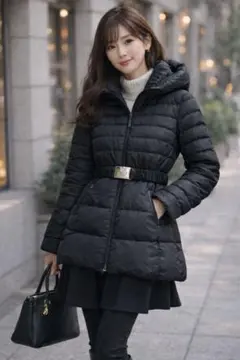 【美品】MONCLER モンクレール レディース　ベルト付　ダウンジャケット