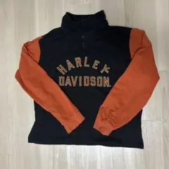 希少サイズ☆ハーレーダビッドソン 両面ロゴ ハーフジップ スウェット 3L o1650-1.jpg