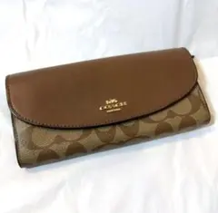 COACH ブラウン レザー 長財布
