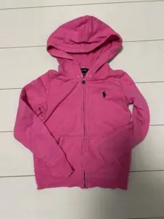 ポロ・ラルフ・ローレン フード付きジップアップパーカー ピンク