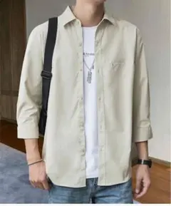 シャツ メンズ 長袖 七分袖 無地 吸汗速乾 通気性 汗染み防止