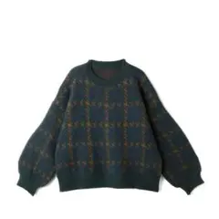 GRL 千鳥チェック柄ニットトップス CU395 グレイル