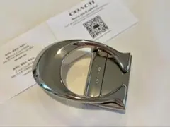 コーチ　新品　シルバー　回転可能　バックル　バックルのみ