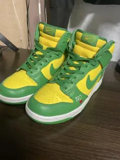 Supreme×Nike SB Dunk High グリーン/イエロー