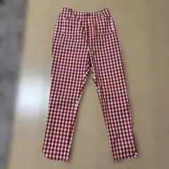 美品 dazzlin ダズリン ギンガムチェック パンツ S ズボン クロップド