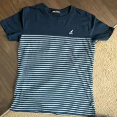 KANGOL ストライプ 半袖Tシャツ ネイビー
