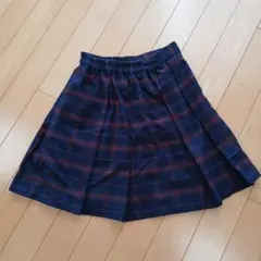 UNIQLO キッズ ネイビー系チェック スカート 140cm