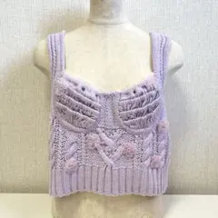 LIZLISA リズリサ ニット ビスチェ パープル