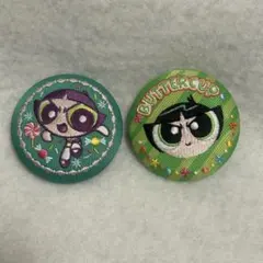 パワーパフガールズ　刺繍缶バッチ　ブロッサム