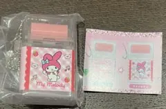 ローラー付き消しゴム風キーホルダー マイメロディ ステッカーマイメロディ・クロミ