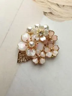 No.815 桜のブローチorポニーフック　お花見　桜　入学式　卒業式