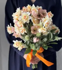 ¥5400→¥4400値下げ　ブーケアーティフィシャルフラワークリスマスローズ