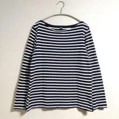 UNIQLO　ユニクロ 長袖カットソー L ネイビー/ホワイト　ボーダー